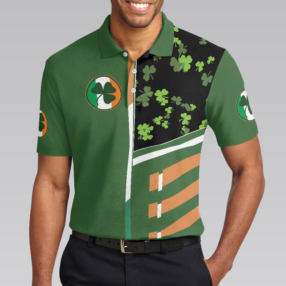 Green Saint Patrick Men Polo Shirt, American By Birth Irish Shirt For American Irish, Jesus Polo Shirt, Best Christian Shirt For Men, Golfers