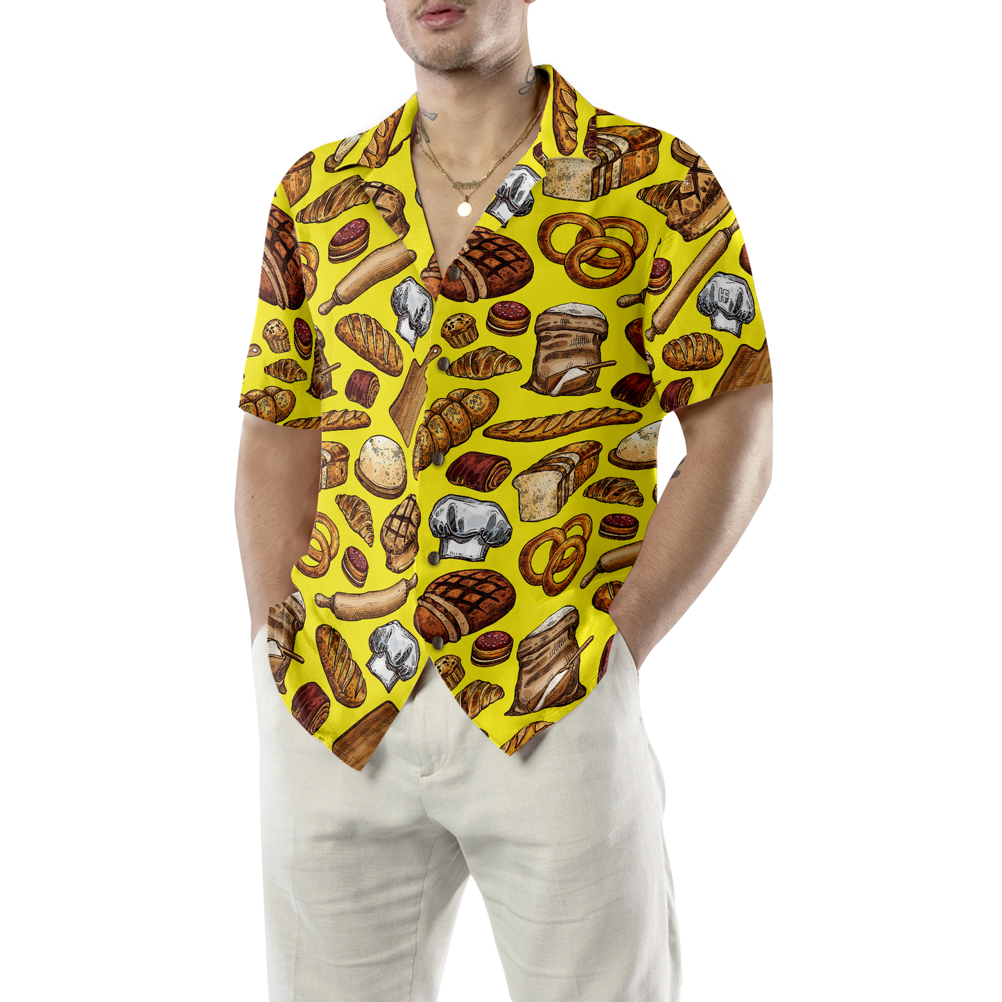 Bread And Pastry Food Hawaiian Shirt, Best Gift For Husband, Wife, Boyfriend, Girlfriend, Friend, Family