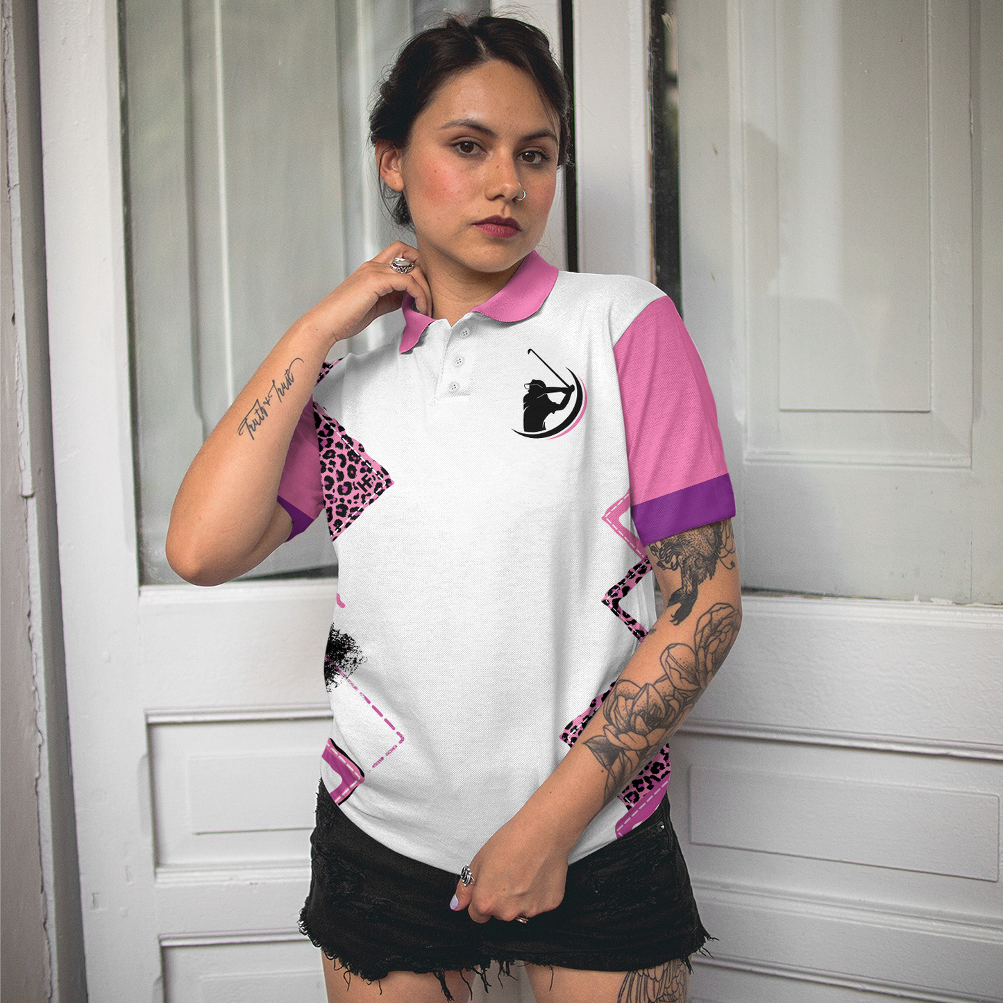 You Say Girls Can't Golf I Say Watch Me V2 Golf Short Sleeve Women Polo Shirt - Perfect Gift For Women