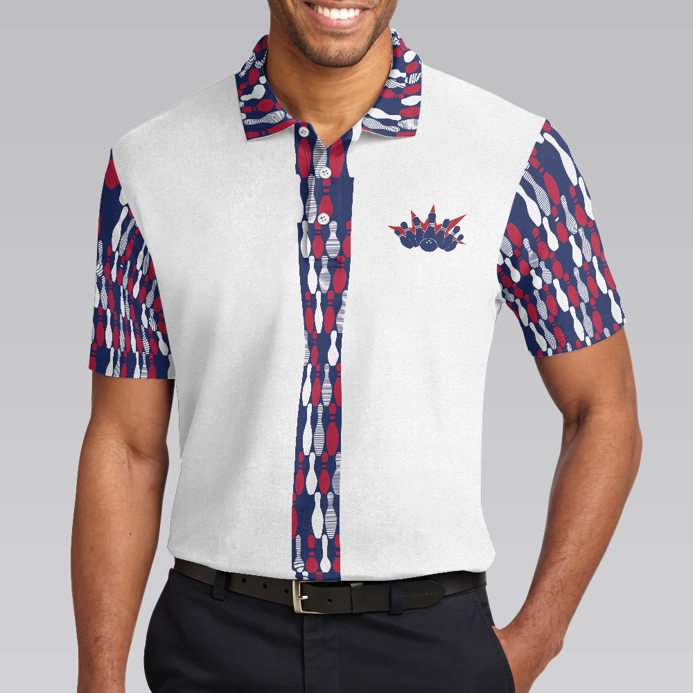 Bowling Men Polo Shirt - Bowling Makes Me Happy The Ten Pin Not So Much Men Polo Shirt - Perfect Gift For Friend, Family, Bowling Lovers