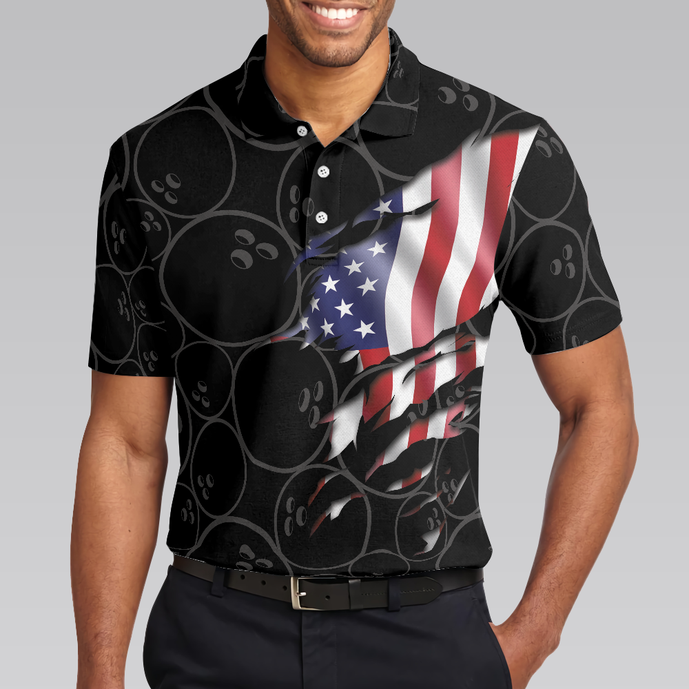 That's How I Roll Bowling Shirt For Men Polo Shirt, American Flag Bowling Shirt For Male Bowlers - Perfect Gift For Men