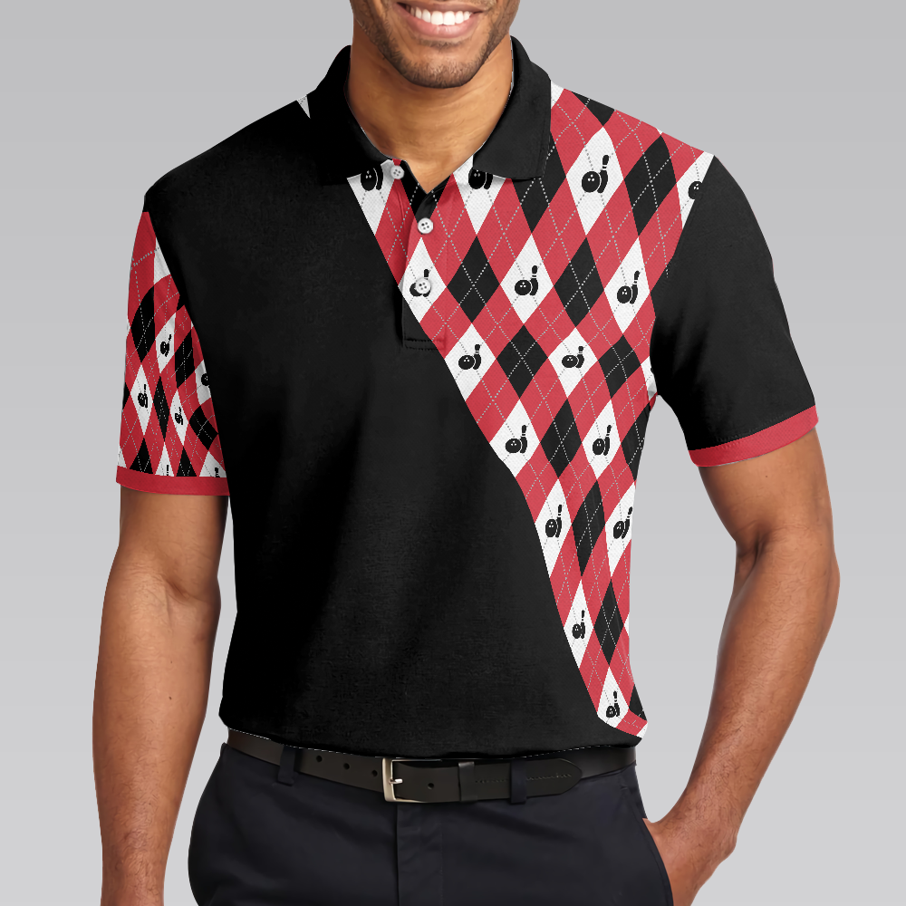 They See Me Bowlin' They Hatin' Polo Shirt, Bowling Plaid Pattern Shirt, Funny Polo Shirt With Sayings - Perfect Gift For Men