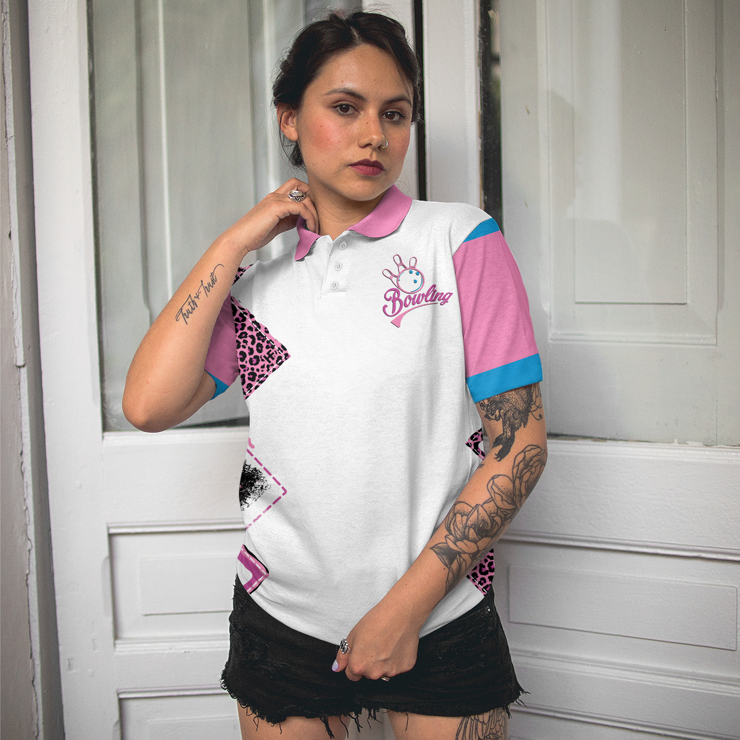 Too Legit To Split Bowling Short Sleeve Women Polo Shirt, Bowling Shirt For Ladies - Perfect Gift For Women