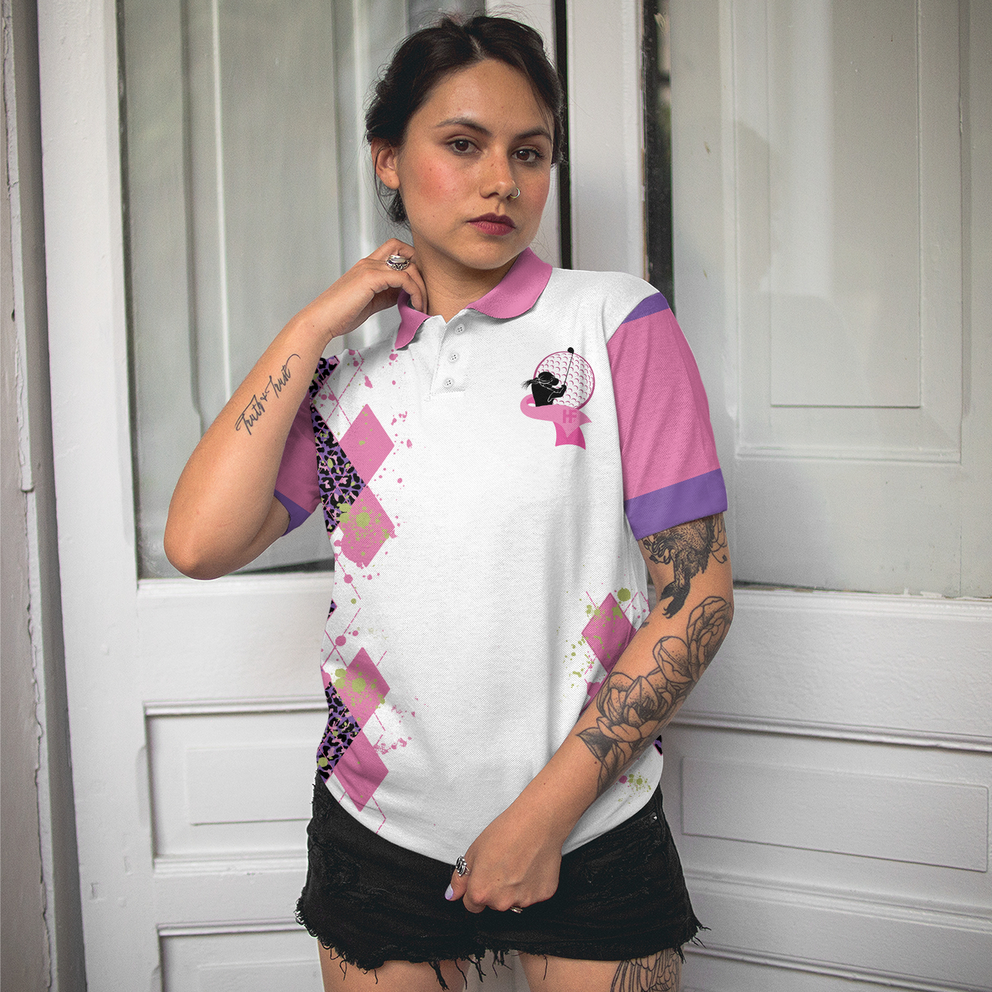 Cancer Women Polo Shirt, Supporting The Fighters Short Sleeve Women Polo Shirt - Perfect Gift For Women, Ladies