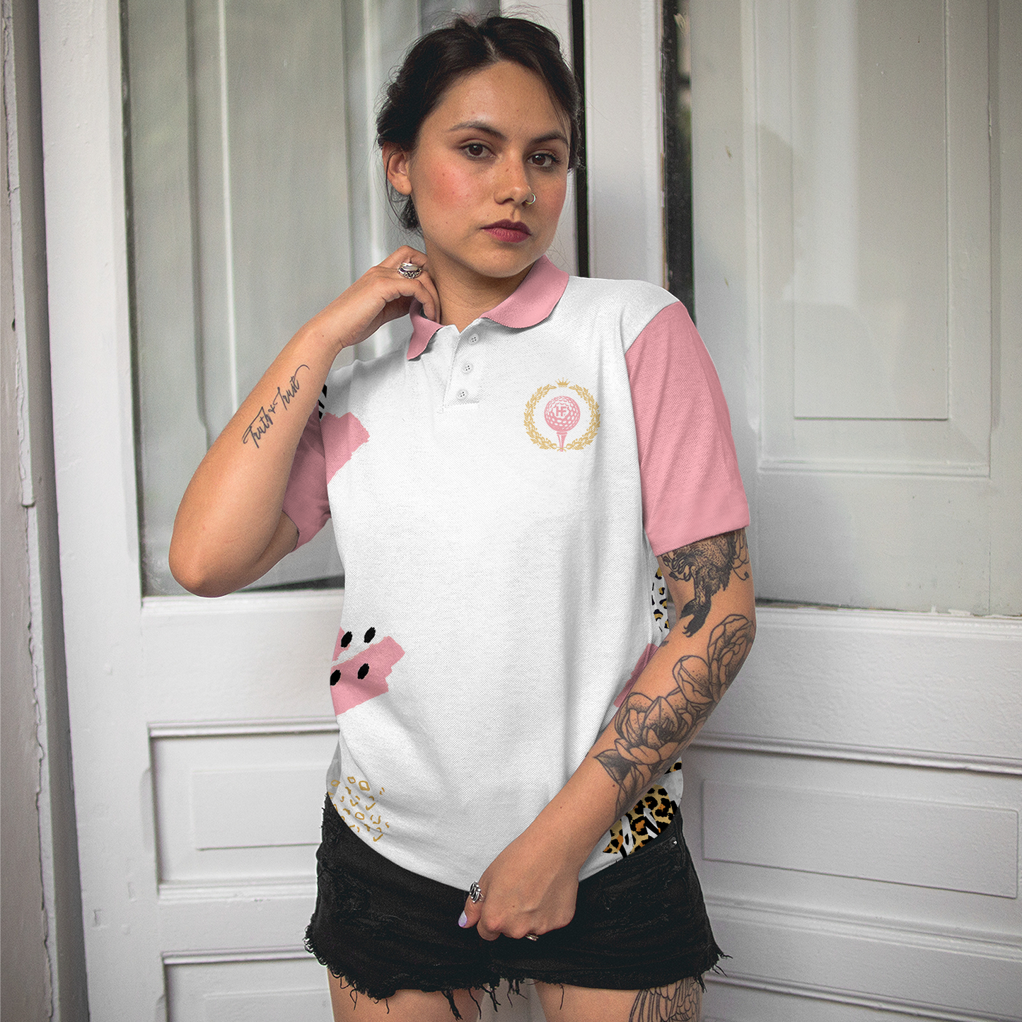 Funny Pink Golf Short Sleeve Women Polo Shirt, Golf Makes Me Happy You Not So Much Golf Shirt For Women