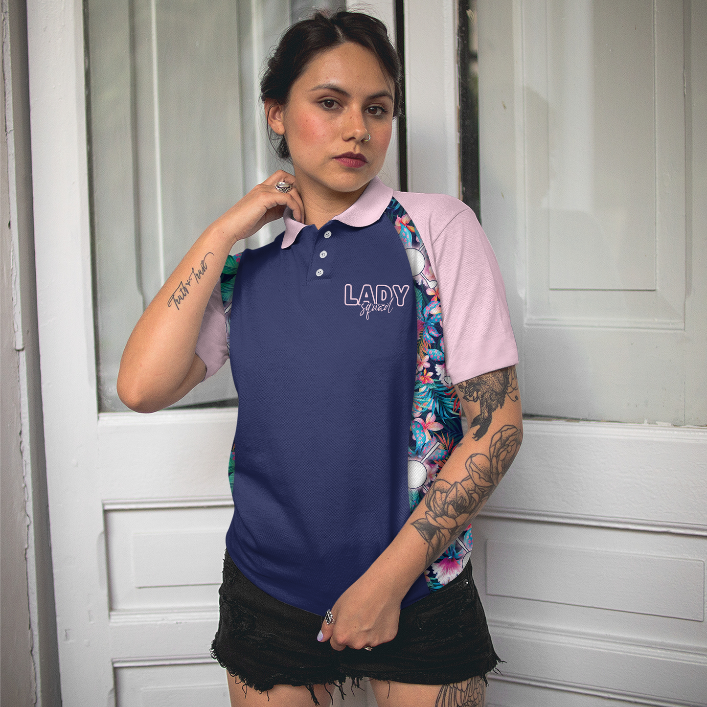 Hawaiian Dream And Golf Short Sleeve Women Polo Shirt, Flowers Tropical Shirt For Ladies