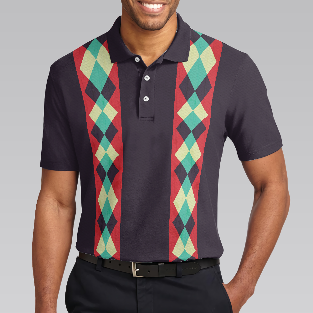 Splits Happen Bowling Polo Shirt, Plaid Pattern Polo Bowling Style Shirt For Male Bowlers, Simple Shirt Design - Perfect Gift For Men, Bowlers