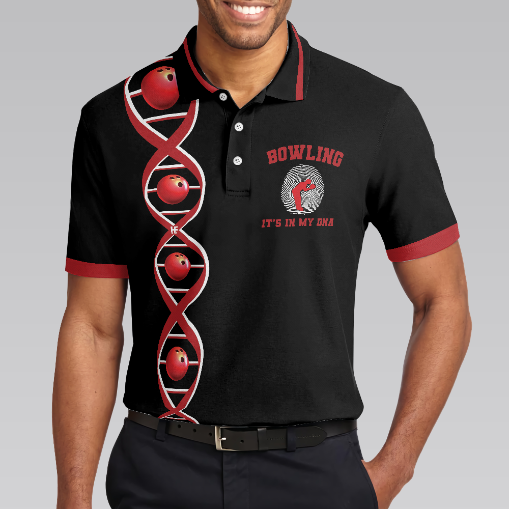 Bowling Men Polo Shirt - Bowling It's In My DNA Polo Shirt, Swag Bowling Polo Shirt For Men - Perfect Gift For Friend, Family, Bowling Lovers