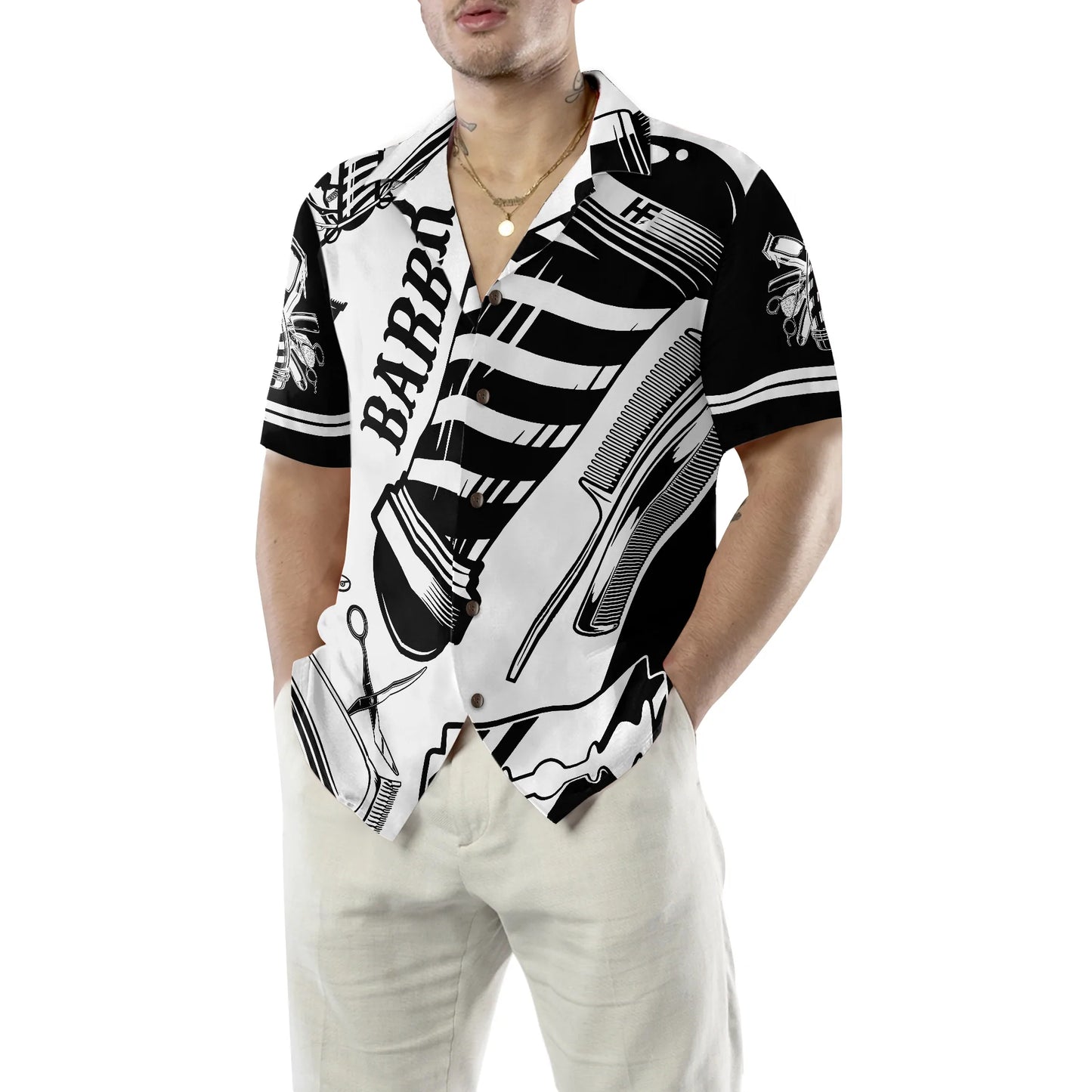 Barber Hawaiian Shirt, Barber Is My Life Aloha Shirt Summer For Men, Best Gift For Barber, Summer, Husband, Boyfriend