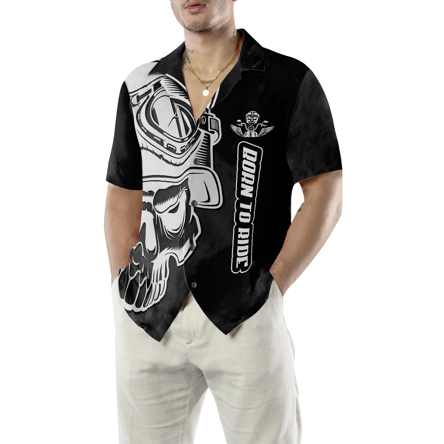 Born To Ride Hawaiian Shirt, Best Gift For Husband, Wife, Boyfriend, Girlfriend, Friend, Family