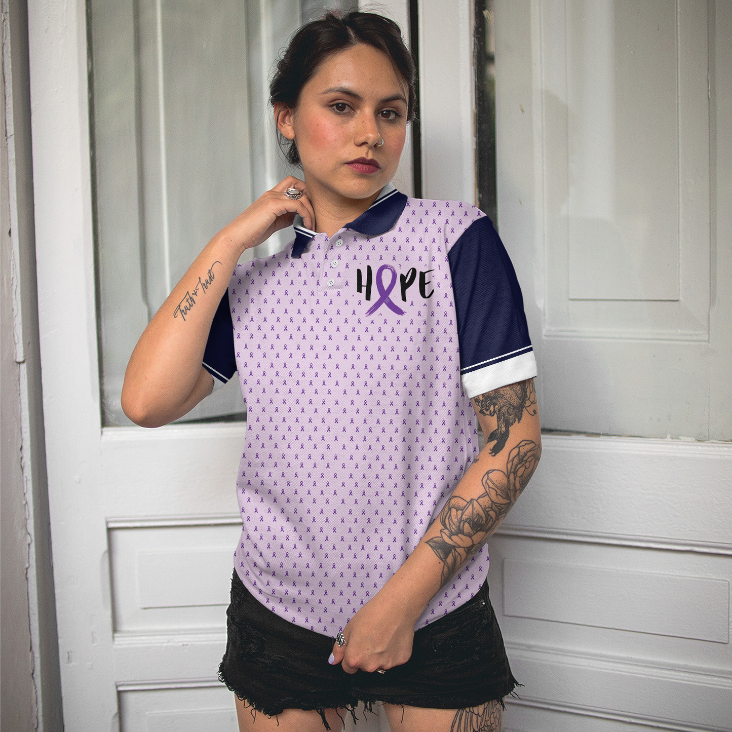 You Picked The Wrong Girl Lupus Awareness Short Sleeve Women Polo Shirt, Purple Lupus Awareness Month Shirt - Perfect Gift For Women