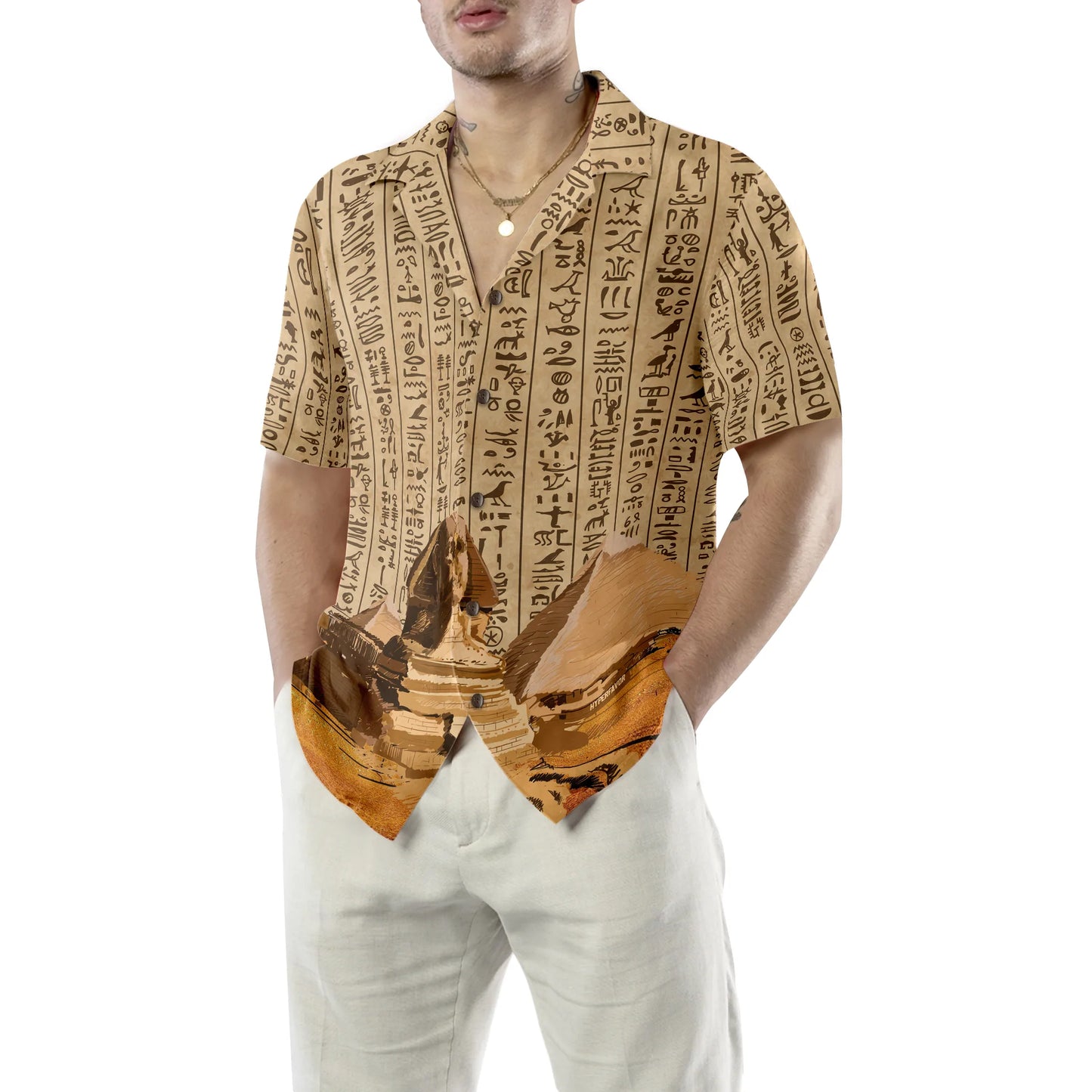 Ancient Egypt Hieroglyphs Hawaiian Shirt, Hieroglyphs Aloha Shirt For Men & Women, Best Gift For Husband, Wife, Boyfriend, Girlfriend