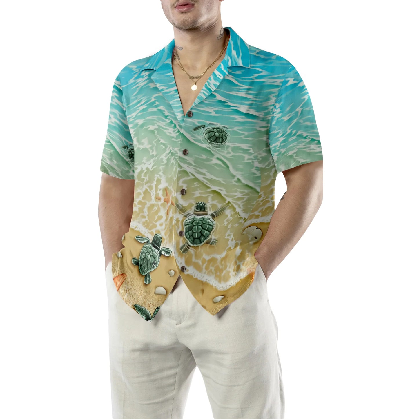Baby Sea Turtles Hawaiian Shirt, Stylish Turtles Aloha Shirts for Men And Women, Best Gift For Turtles Lovers, Husband, Wife, Boyfriend, Girlfriend