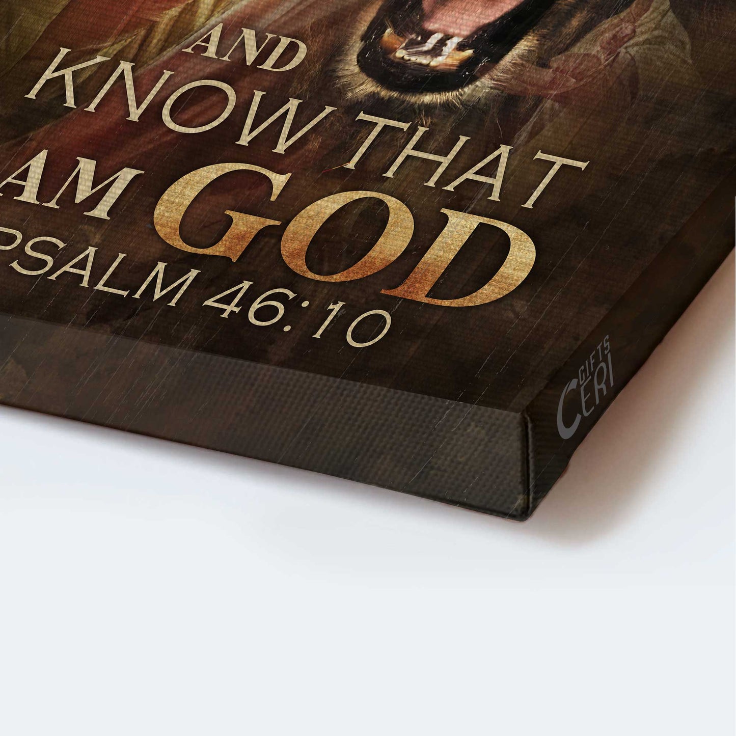 Jesus Portrait Canvas - Angry lion, Lion of Judah, Jesus painting Portrait Canvas - Gift For Christian -Be still and know that I am God