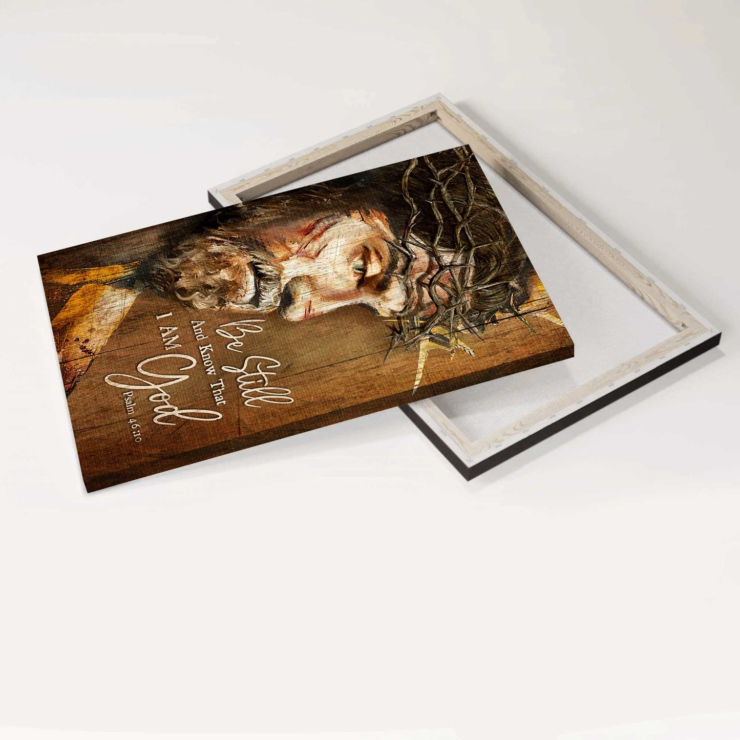 Jesus Portrait Canvas - Bible Verse Portrait Canvas - Inspirational gift, Gift For Religious Christian - Be still and know that I am God