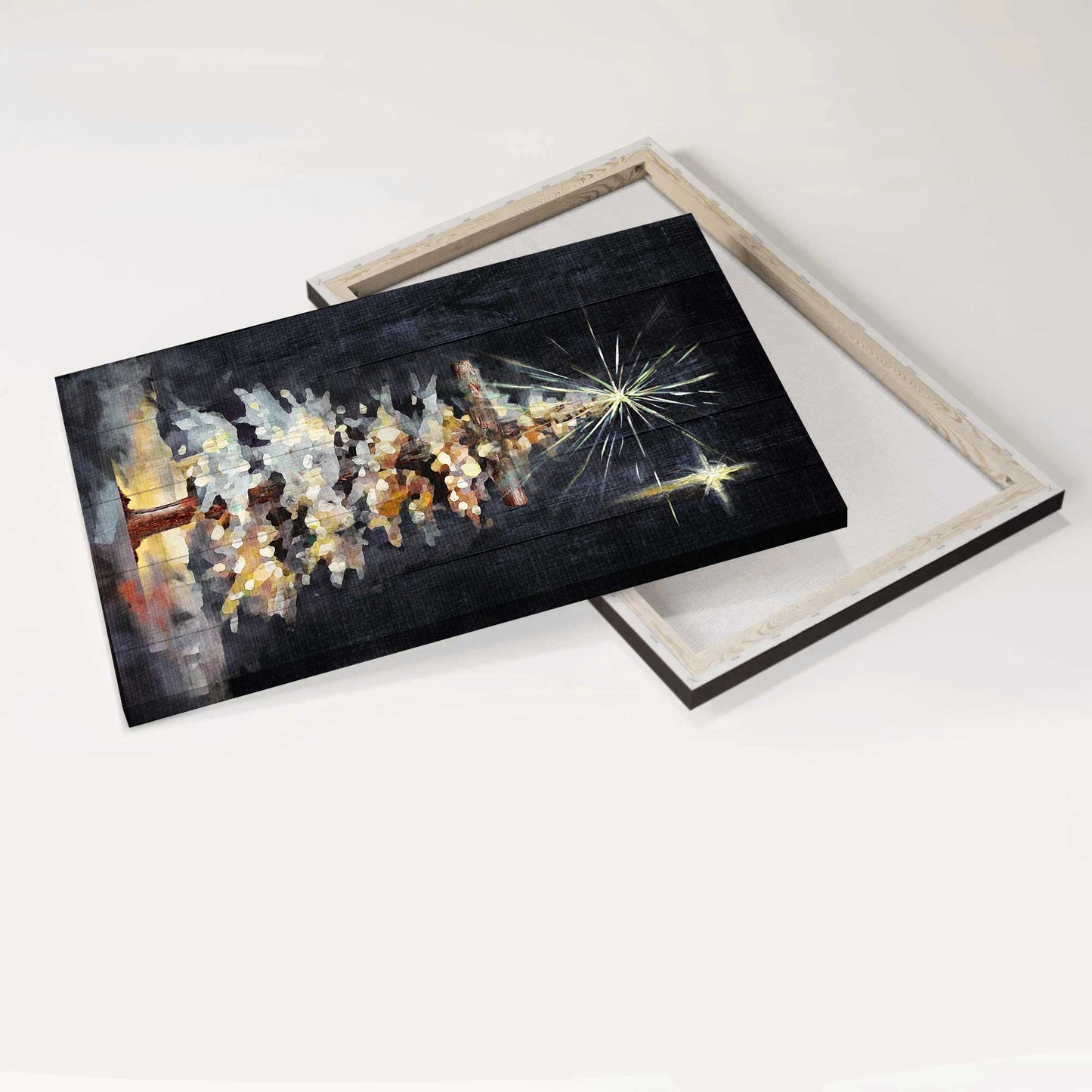 Jesus Portrait Canvas - Beautiful Christmas tree, Holy night Portrait Canvas - Gift For Christian