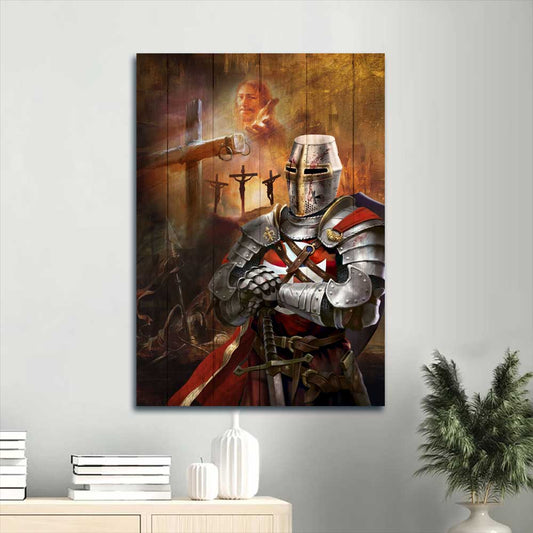 Jesus Portrait Canvas - Beautiful Warrior Painting, Jesus On The Cross, Jesus Calls - Portrait Canvas - Gift For Christian