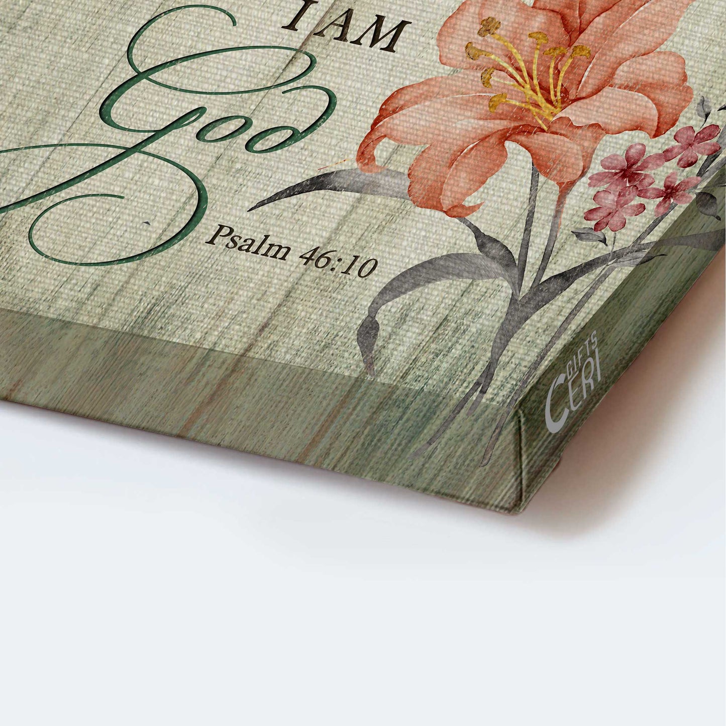 Jesus Portrait Canvas - Beautiful hummingbird, Orange lily, Cross bracelet Portrait Canvas - Gift For Christian - Be still I am God