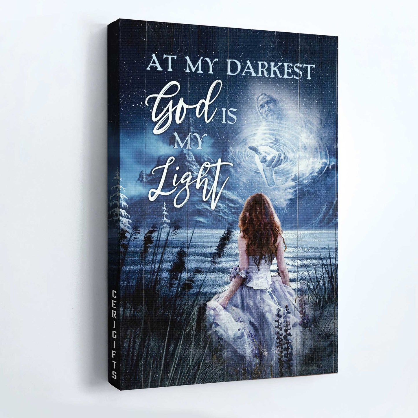 Jesus Portrait Canvas - Beautiful nigh sky, Beautiful girl, Come to Jesus Portrait Canvas - Gift For Christian - God is my life