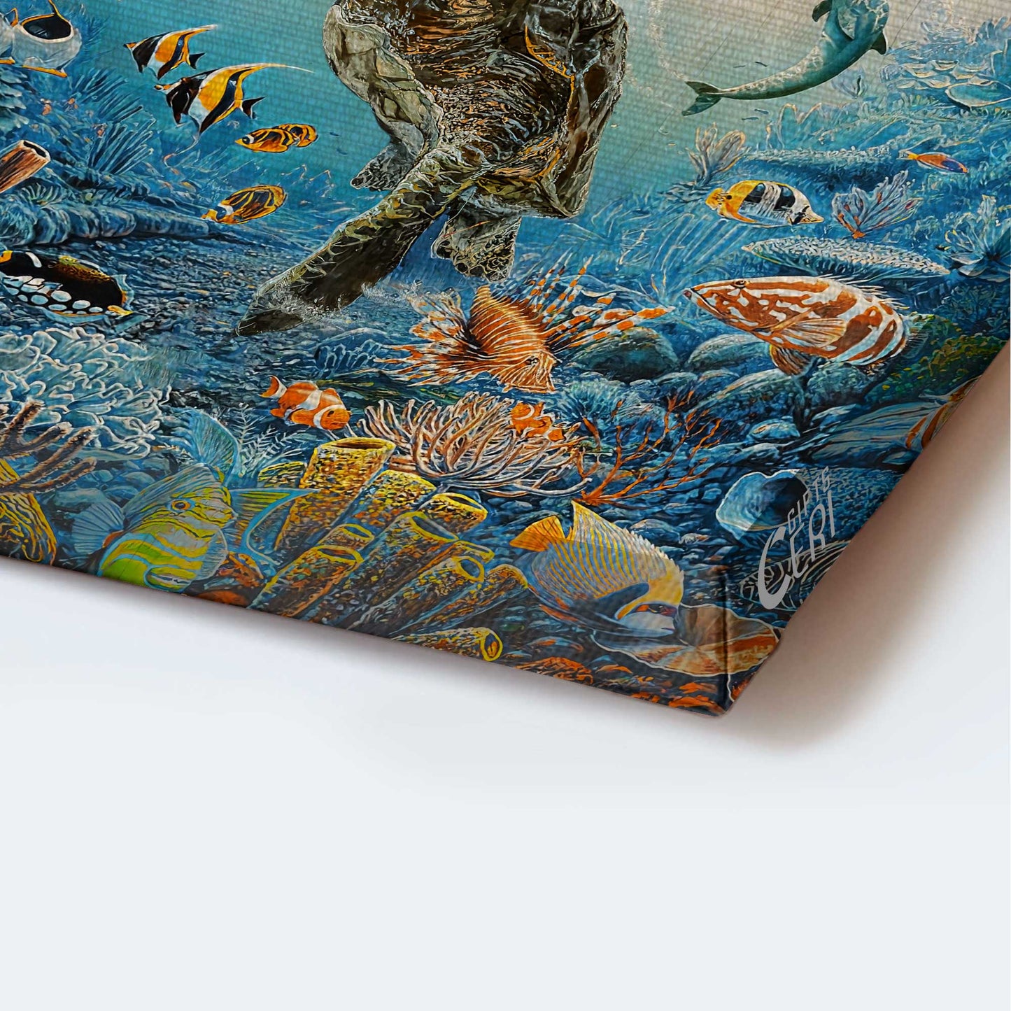 Jesus Portrait Canvas - Beautiful ocean, Oldest turtle, Jesus walking on water Portrait Canvas - Gift For Christian - For we walk by faith