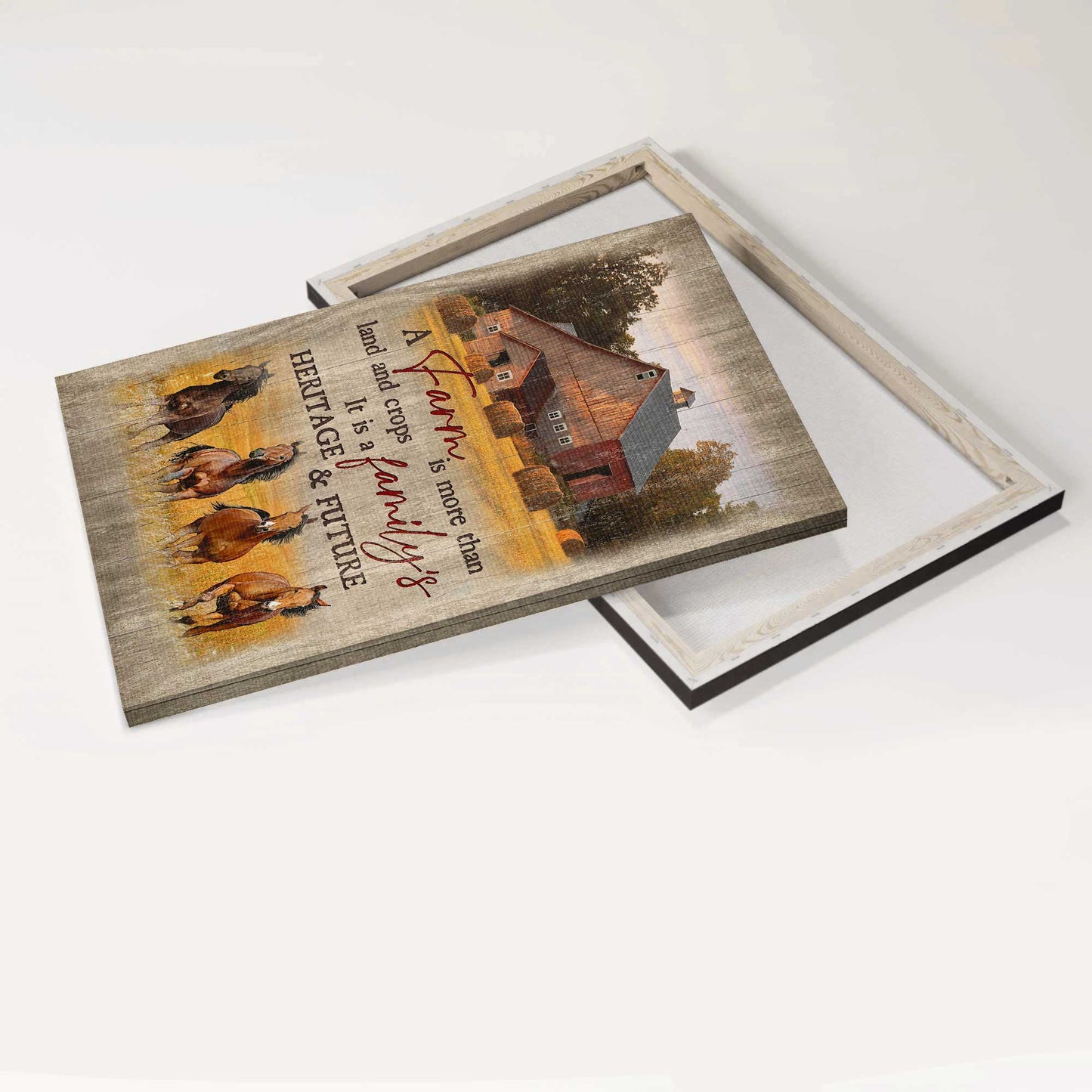 Jesus Portrait Canvas - Beautiful rice field, Running horse Portrait Canvas - Gift For Christian - A farm is more than land and crops