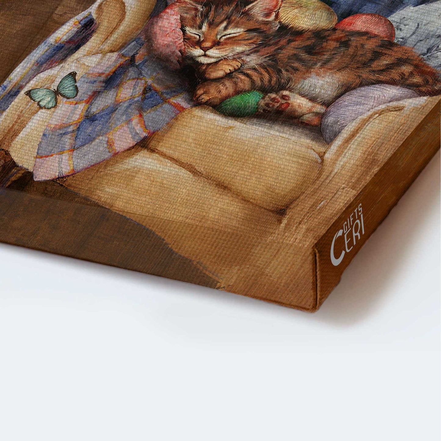 Jesus Portrait Canvas - Beautiful room, Sleeping cat, Flower drawing Portrait Canvas - Gift For Christian - Simply blessed