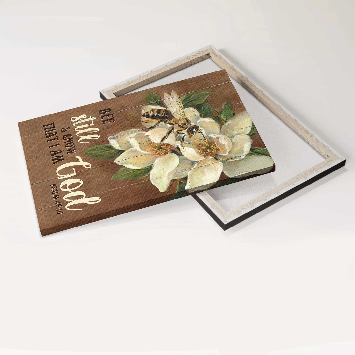 Jesus Portrait Canvas - Bee, Taking nectar Portrait Canvas - Gift For Christian - Bee still and know that I am God