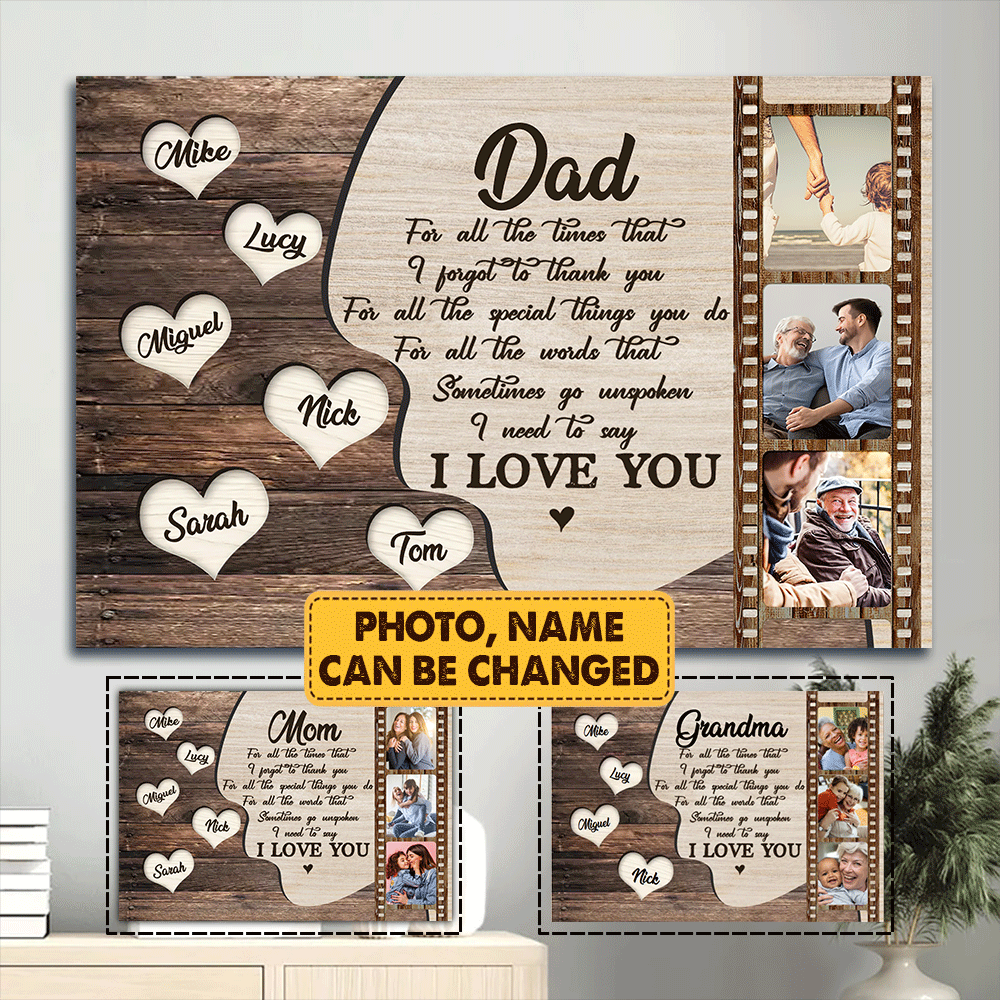 Personalized Gift For Family Landscape Canvas - Custom Gift for Family, Mother's Day, Father's Day - I Need To Say I Love You Landscape Canvas