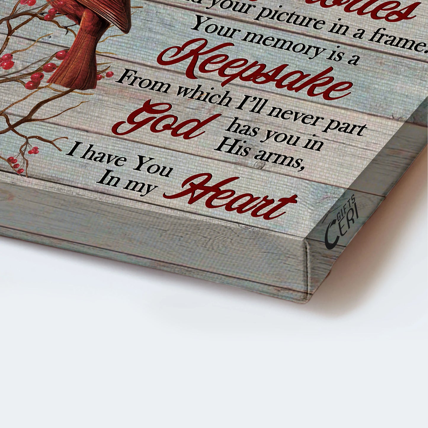 Jesus Portrait Canvas - Cardinal Drawing, Red Cranberry, Pastel Background Portrait Canvas - Gift For Christian - I Thought Of You Today Portrait Canvas