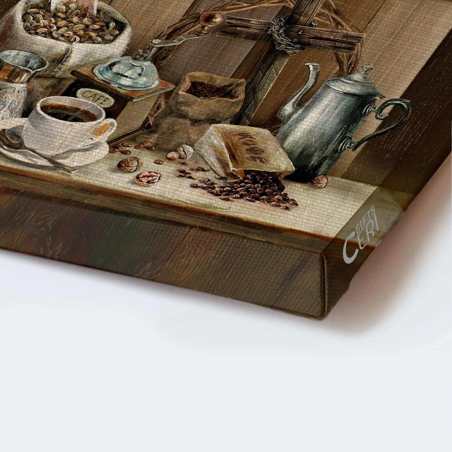 Jesus Portrait Canvas - Coffee Bar, Cup Of Coffee Portrait Canvas - Gift For Christian - Christ Offer Forgiveness For Everyone Everywhere Portrait Canvas