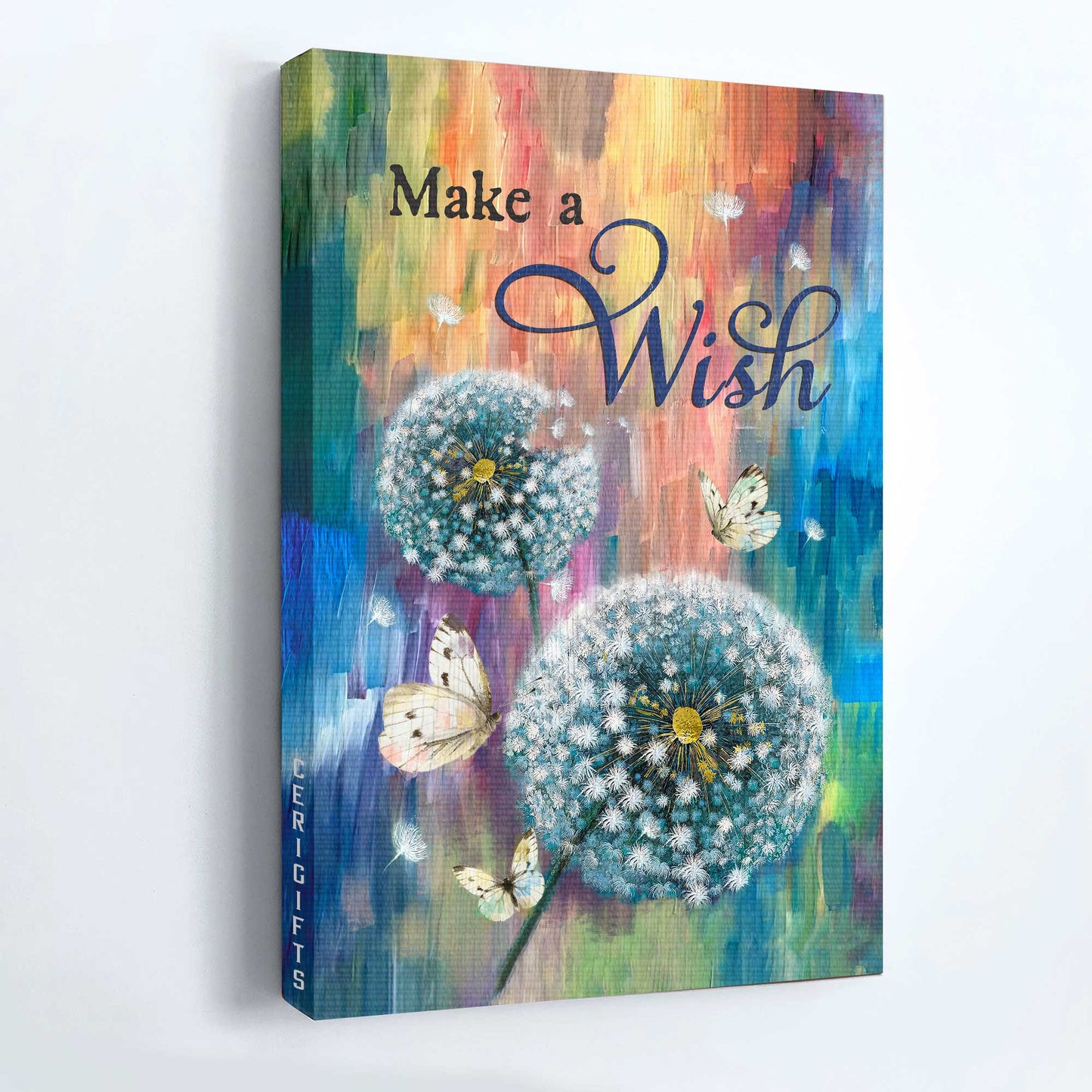 Jesus Portrait Canvas - Dandelion, Rainbow background Portrait Canvas - Inspirational gift, Gift For Religious Christian - Make a Wish