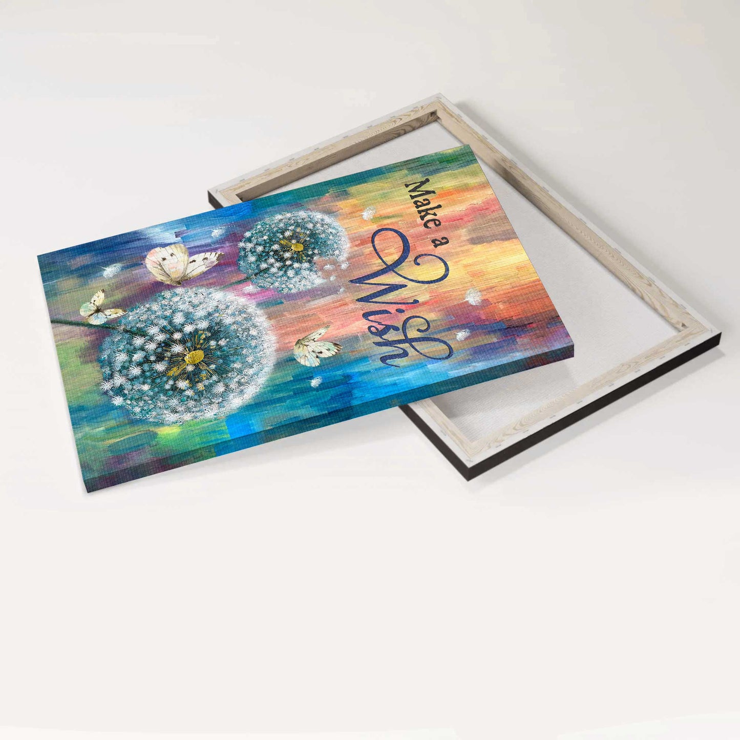Jesus Portrait Canvas - Dandelion, Rainbow background Portrait Canvas - Inspirational gift, Gift For Religious Christian - Make a Wish