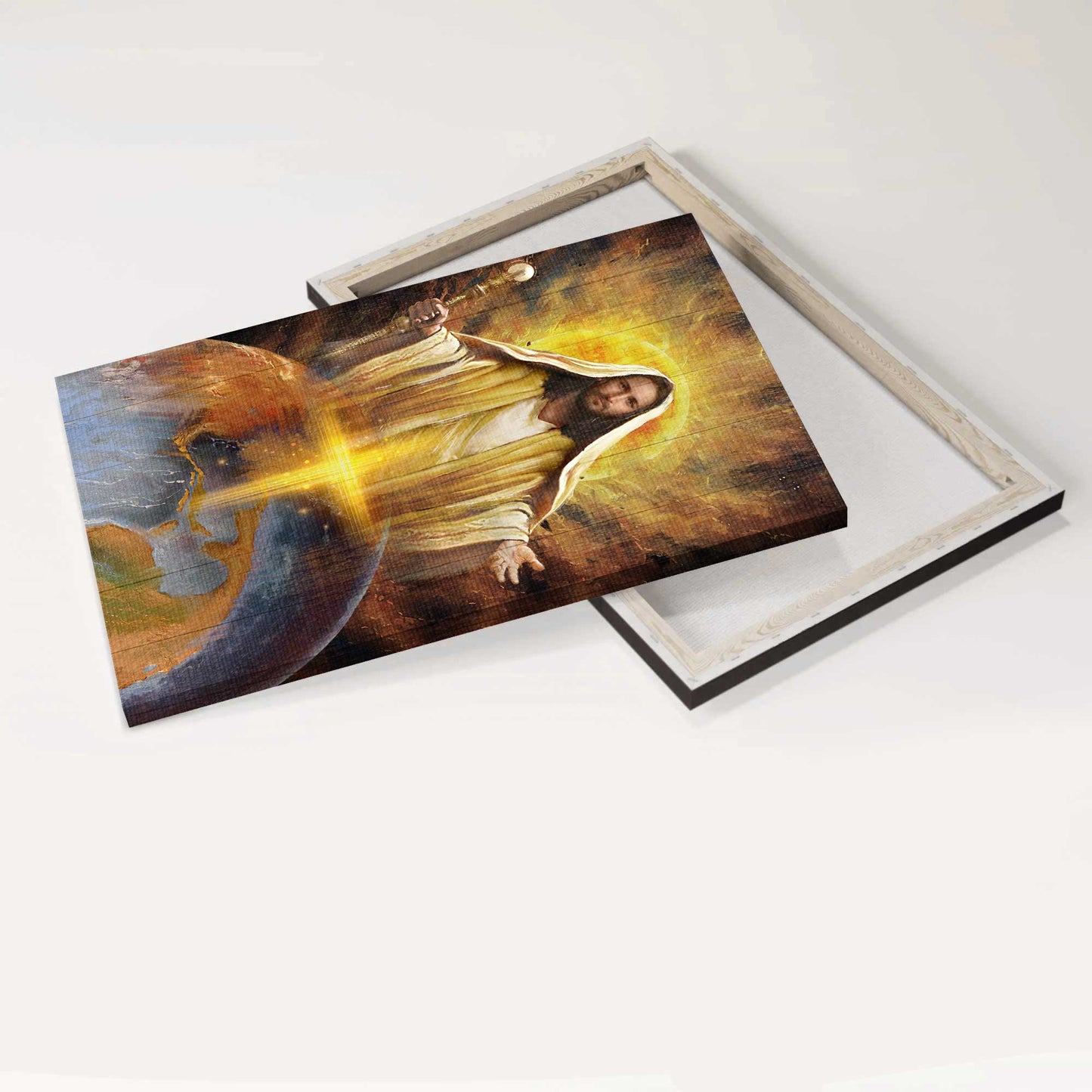 Jesus Portrait Canvas - Jesus got the whole world in his hands Portrait Canvas - Inspirational gift, Gift For Religious Christian