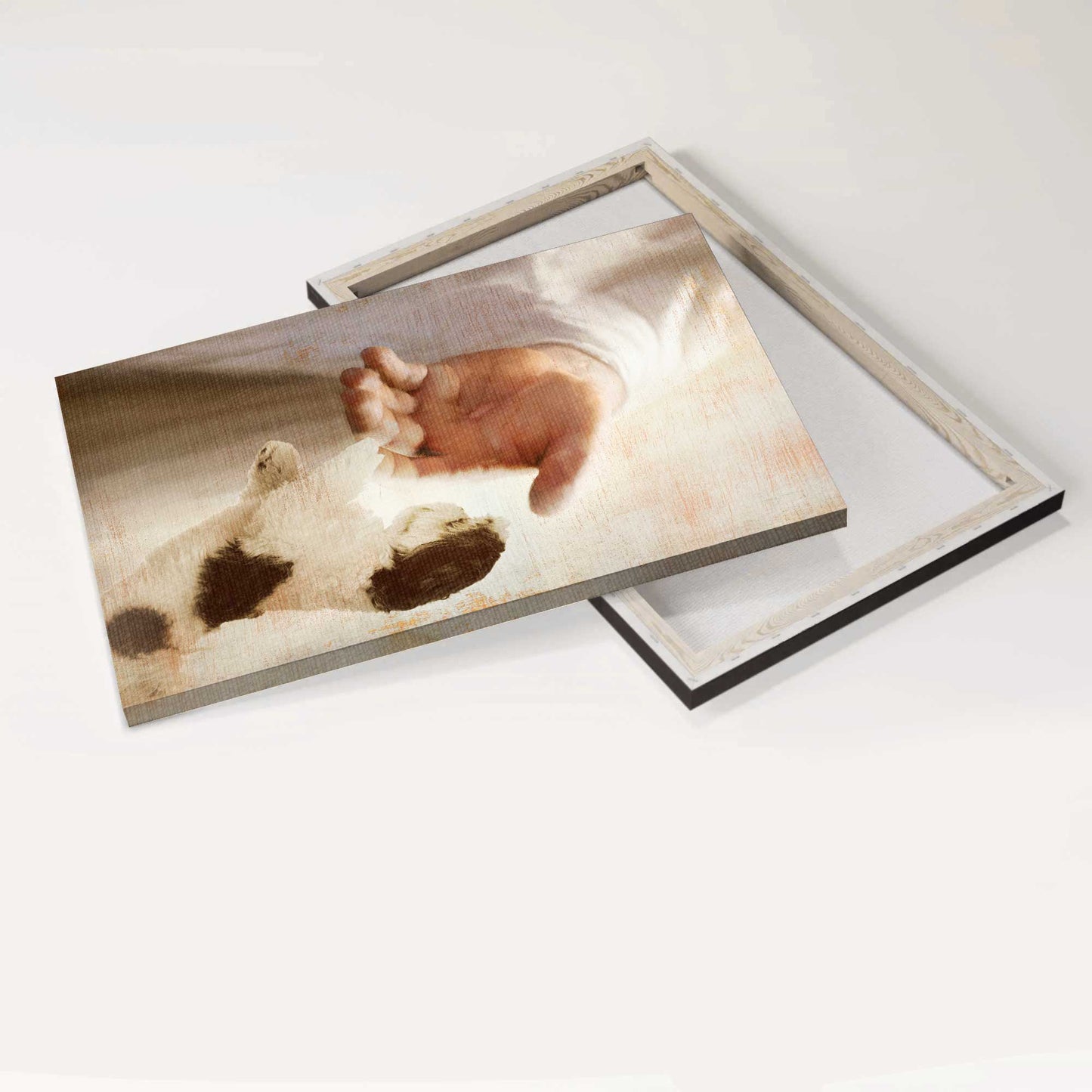 Jesus Portrait Canvas - Jesus hand, Shih Tzu, Take his hand Portrait Canvas - Gift For Christian Portrait Canvas Prints, Wall Art
