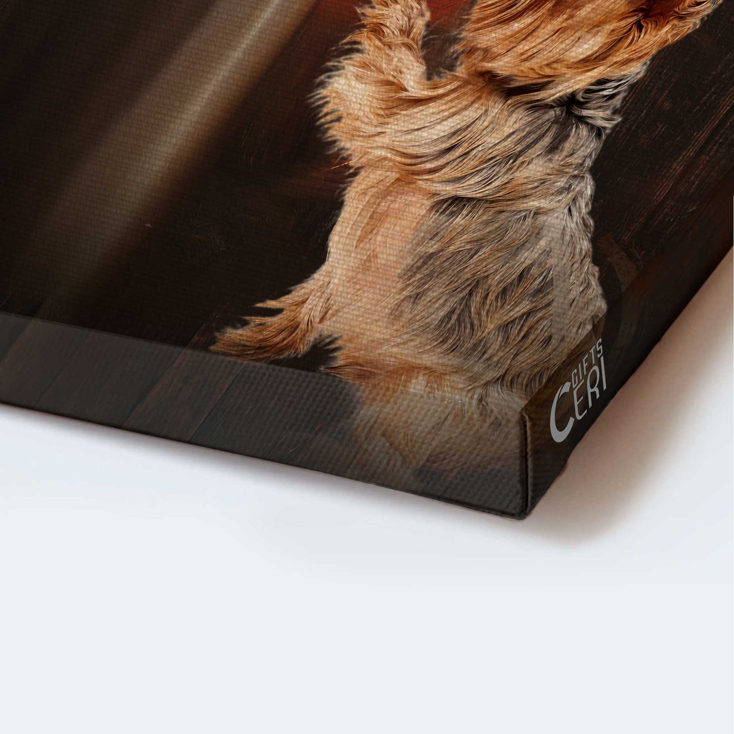 Jesus Portrait Canvas - Jesus hand, Yorkshire Terrier painting Portrait Canvas - Gift For Christian - In the hand of God Portrait Canvas