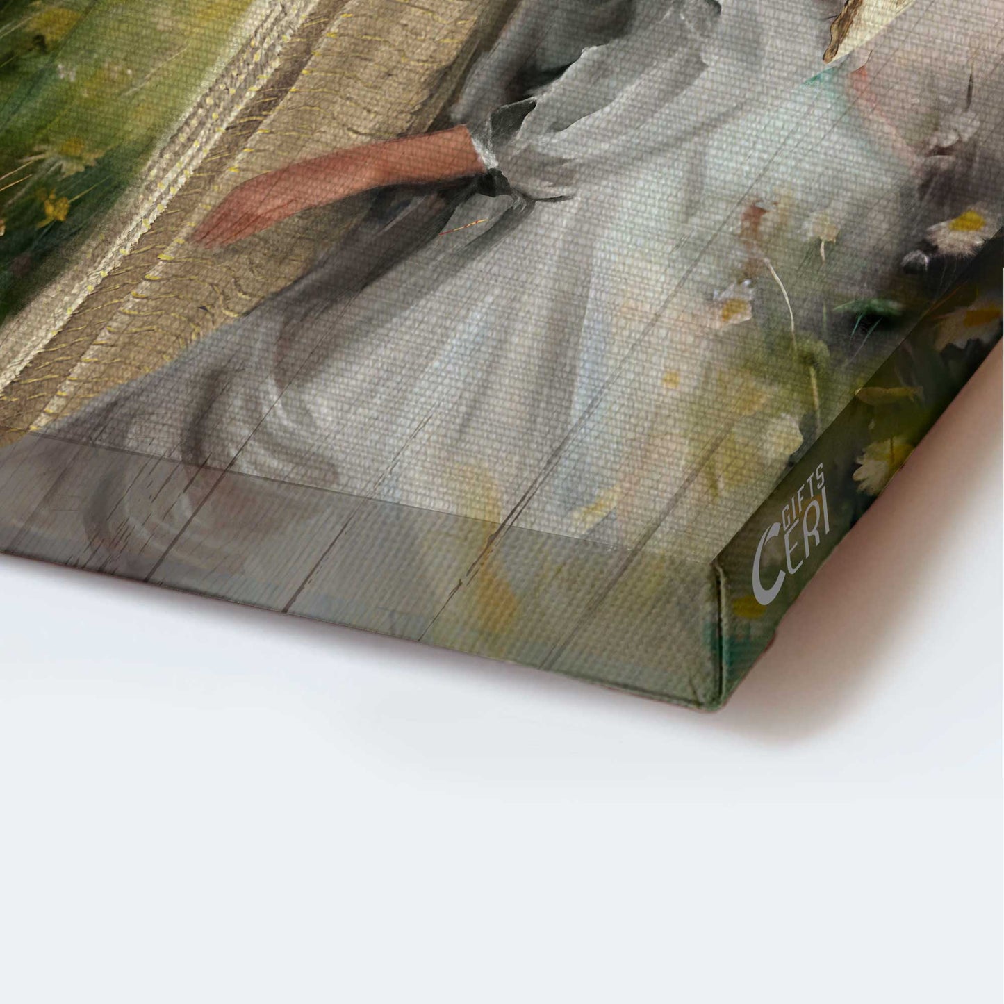 Jesus Portrait Canvas - Jesus hug, Daisy field, In the arms of God Portrait Canvas - Inspirational gift, Gift For Religious Christian