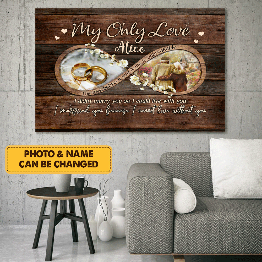 Couple Canvas - Personalized Custom Landscape Canvas - My Only Love, The Love Is Unbreakable - Custom Gift for Couple, Lovers, Family