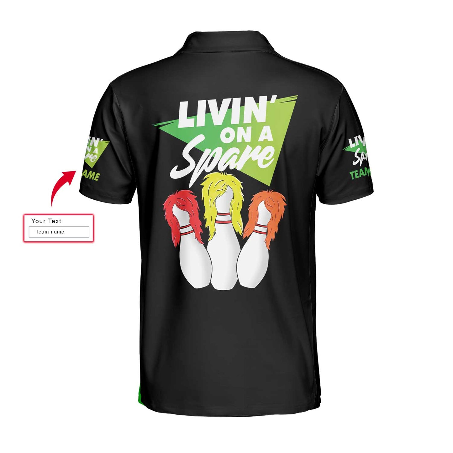 Bowling Custom Men Polo Shirt, Personalized Polo Shirt, Bowling Livin' On A Spare Shirt For Men - Perfect Gift For Friend, Family, Bowling Lovers