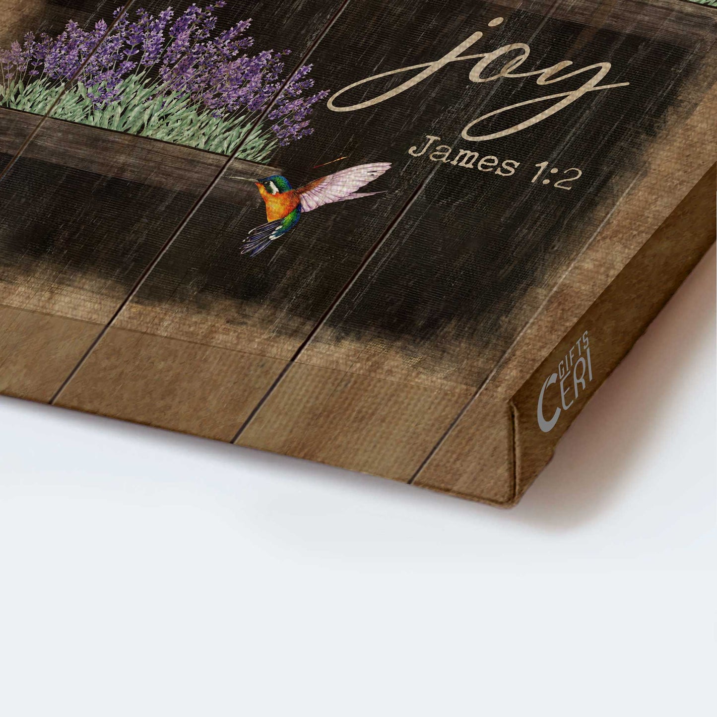 Jesus Portrait Canvas - Lavender flower, Hummingbird drawing, Black background Canvas - Gift For Christian - Today I choose joy Portrait Canvas