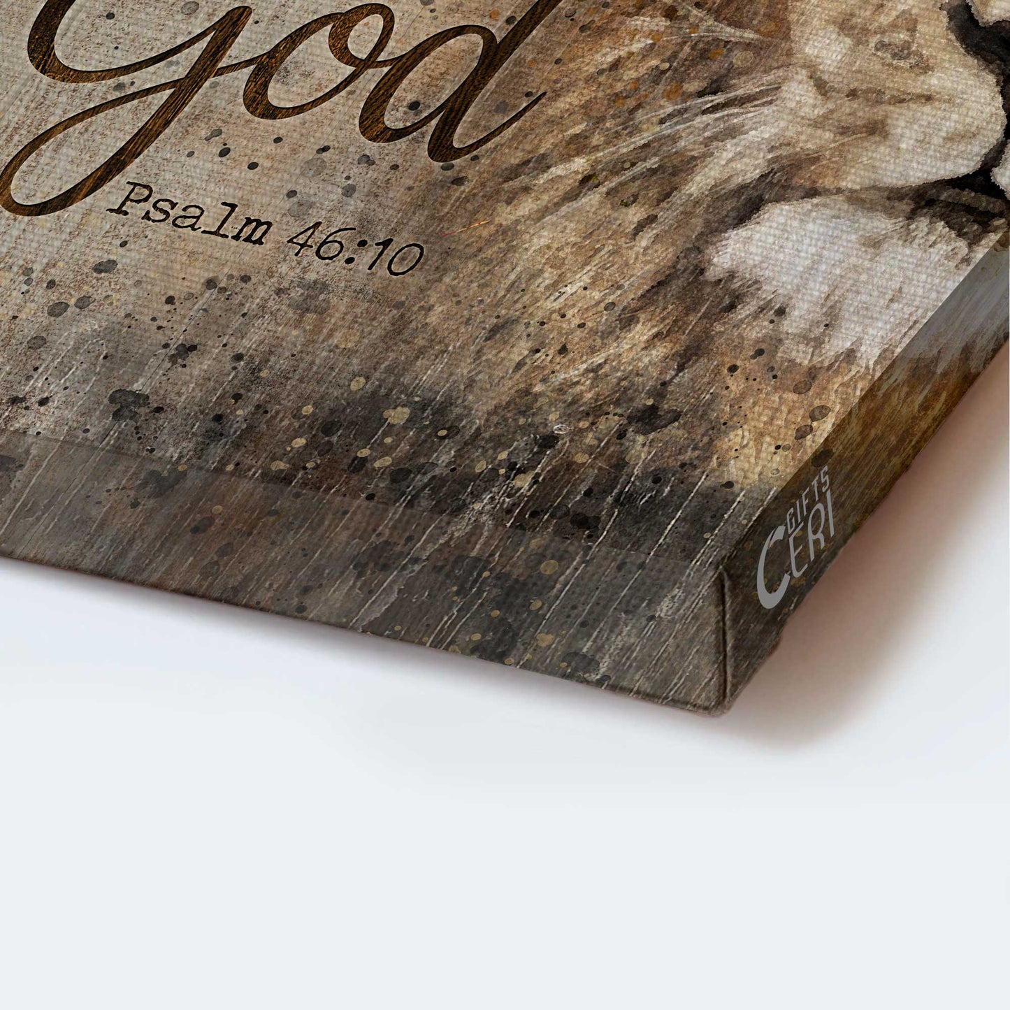 Jesus Portrait Canvas - Lion painting, Lion of Judah, Old painting Portrait Canvas - Gift For Christian - Be still and know that I am God Portrait Canvas