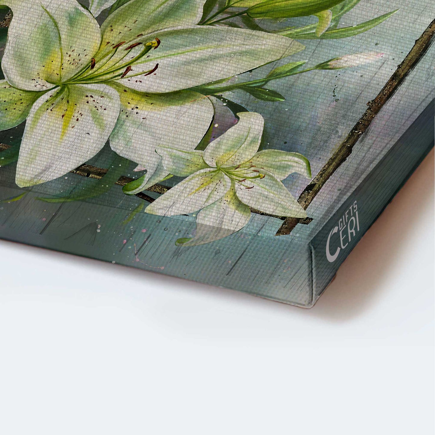 Jesus Portrait Canvas - Lily flower, Hummingbird painting, Still life painting Canvas - Gift For Christian - Be still and know that I am God Portrait Canvas