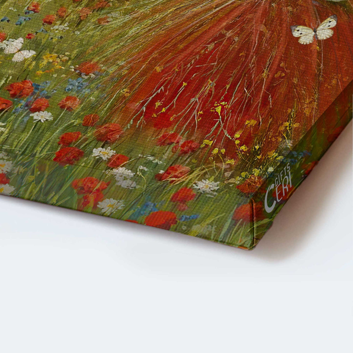 Jesus Portrait Canvas - Little girl, Brilliant flower garden Portrait Canvas - Gift For Christian - I will choose to find joy Portrait Canvas