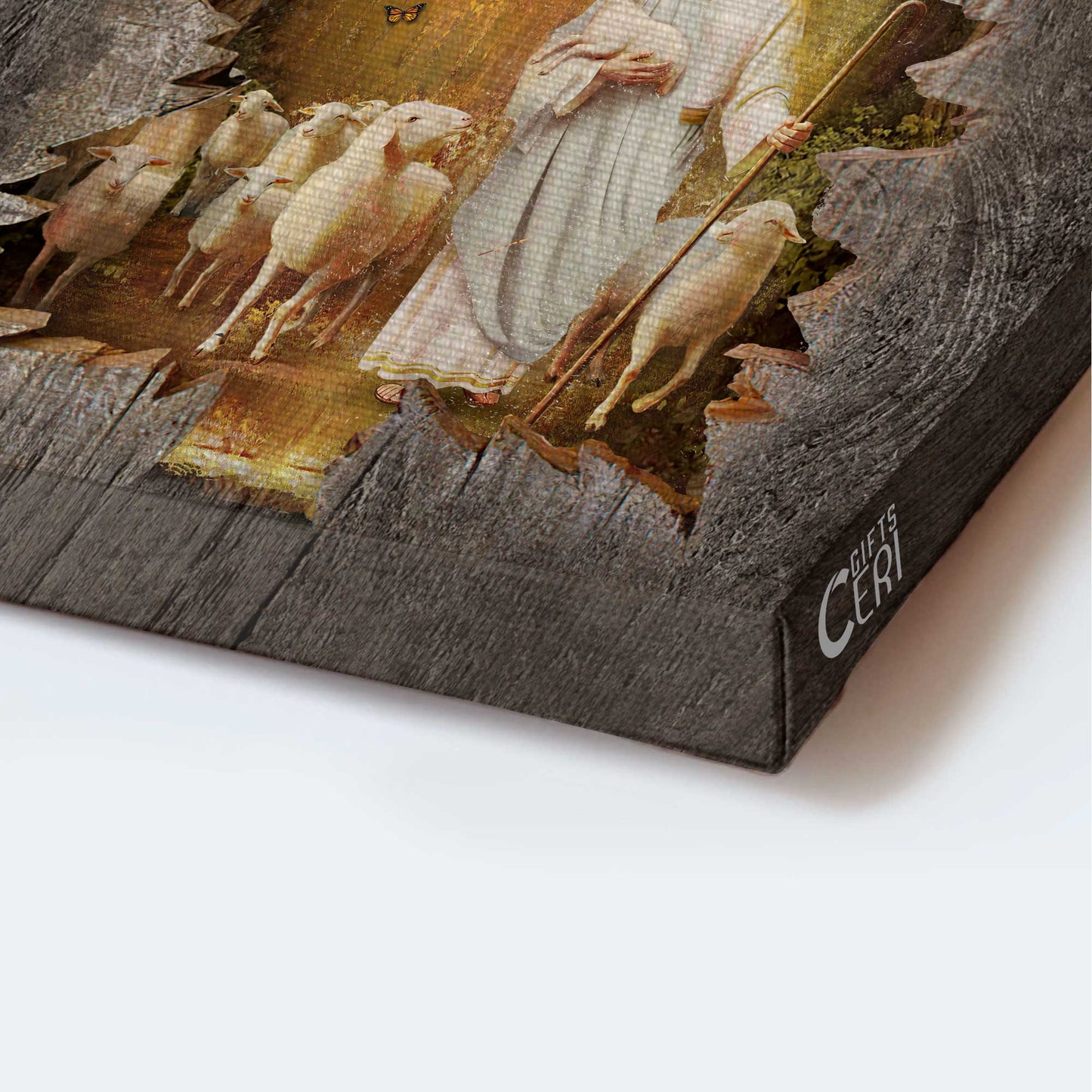 Jesus Portrait Canvas - Magic forest, Jesus painting, Lamb of God Canvas - Gift for Christian - Just have faith Portrait Canvas