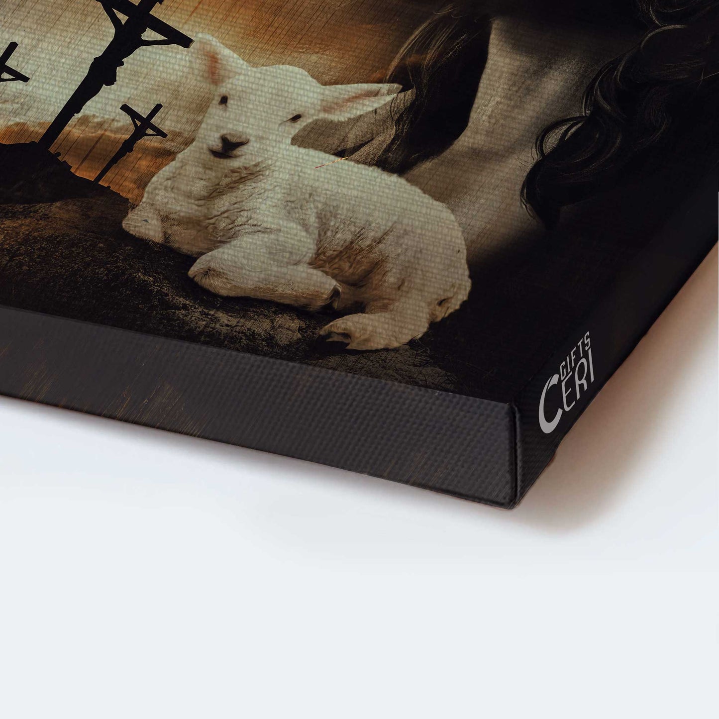 Jesus Portrait Canvas - Lion of Judah, Lamb of God, Jesus painting Canvas - Gift for Christian - The old rugged crosses Portrait Canvas