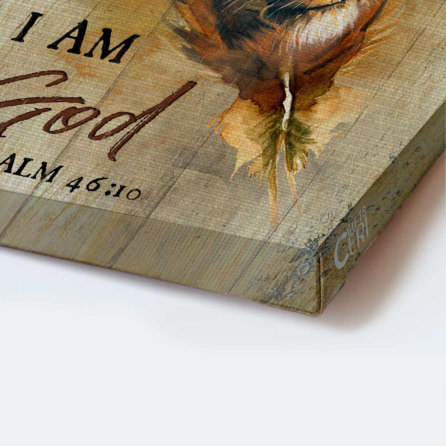 Jesus Portrait Canvas - Lion of Judah, Verse of the day, Awesome leaf Portrait Canvas - Gift For Christian - Be still and know that I am God Portrait Canvas