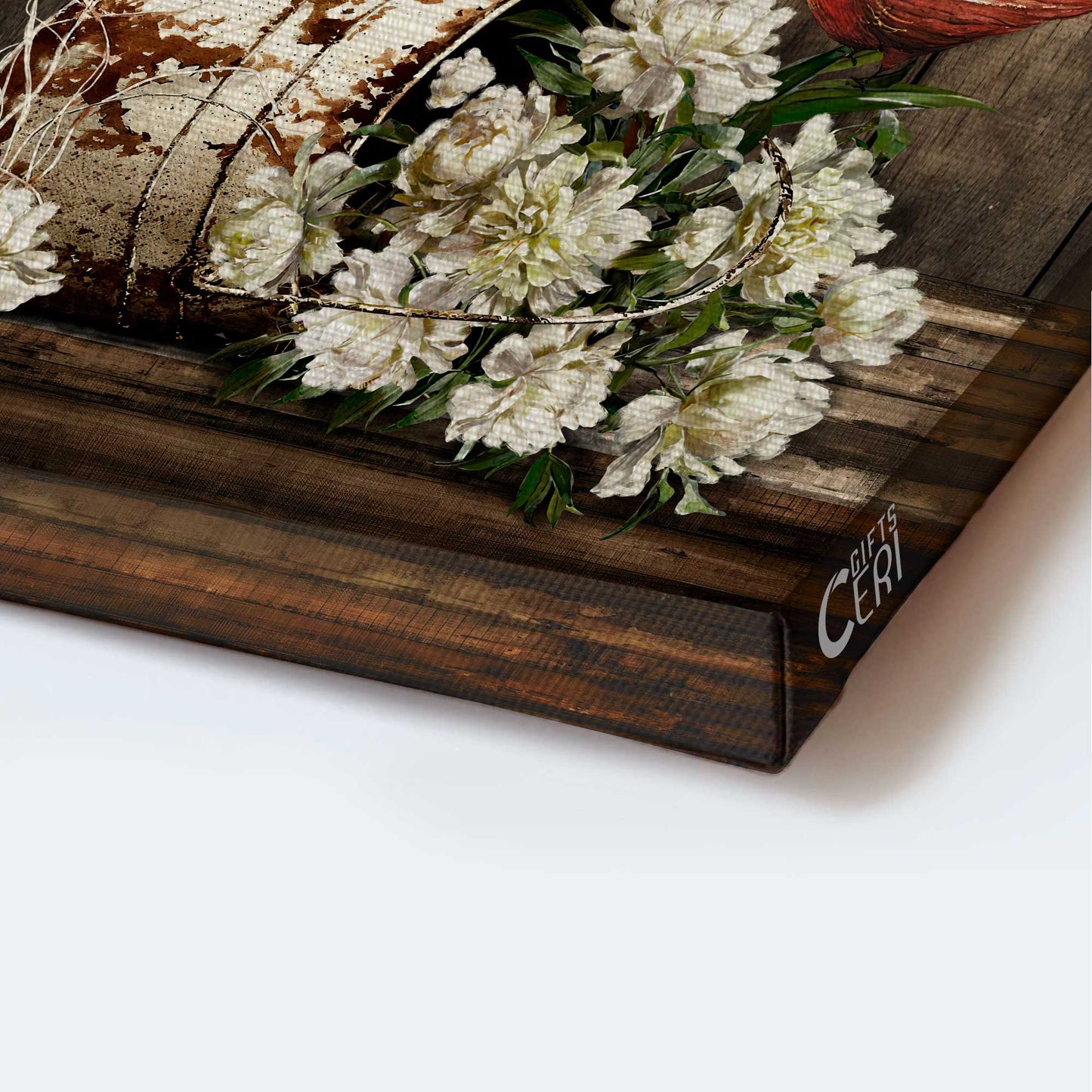 Jesus Portrait Canvas - Lovely cardinal painting, Gorgeous peony Portrait Canvas - Gift For Christian - God blessed the broken road Portrait Canvas