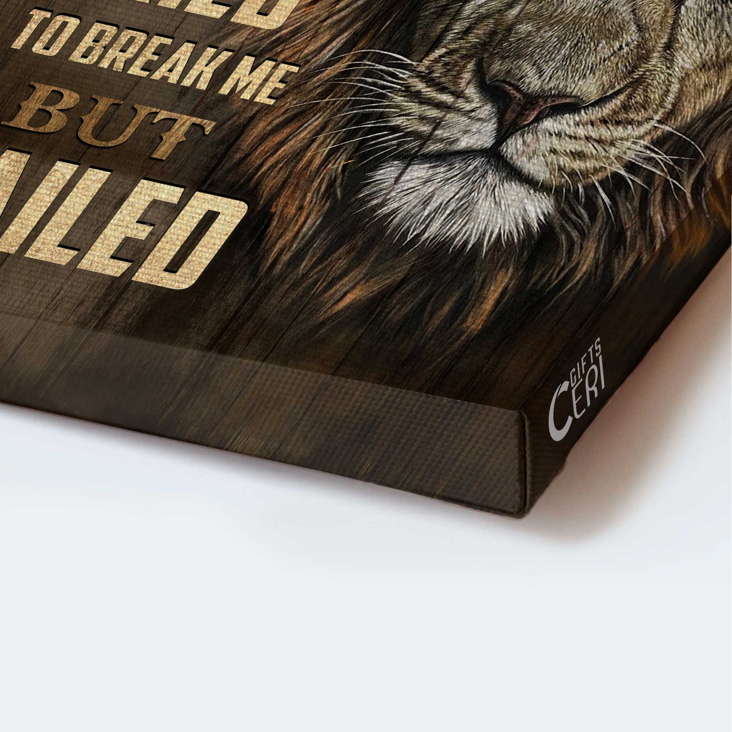 Jesus Portrait Canvas - Lion of Judah Portrait Canvas - Gift For Christian - My Scars Tell A Story,They Are A Reminder Of When Life Tried To Break Me But Failed Portrait Canvas