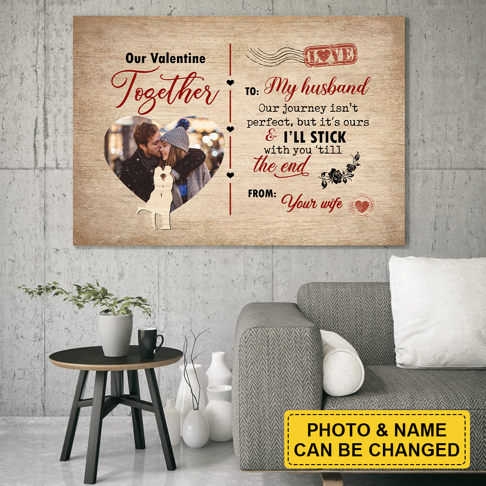 Couple Canvas - Personalized Custom Landscape Canvas - Our Valentine Together - Custom Gift for Couple, Lovers, Family