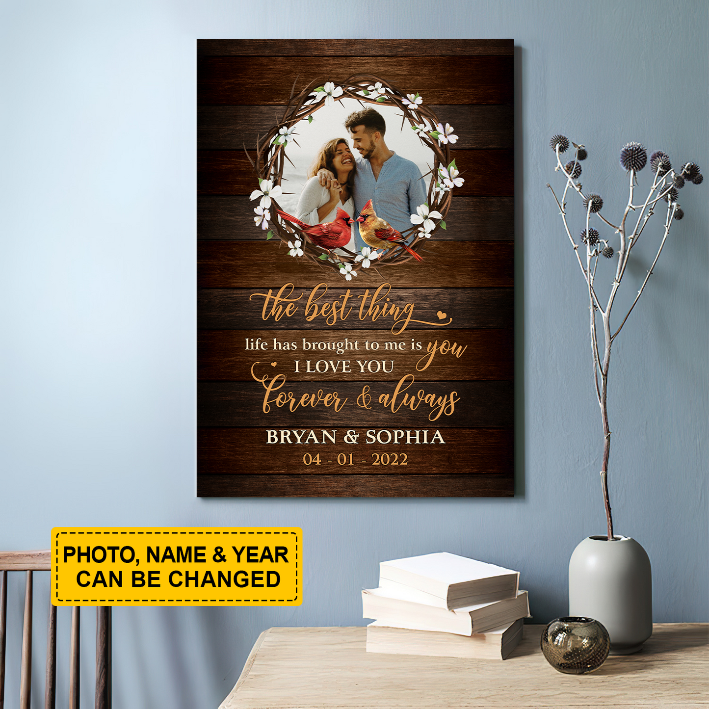 Couple Canvas - Personalized Custom Portrait Canvas - The Best Thing - Custom Gift for Couple, Lovers, Family
