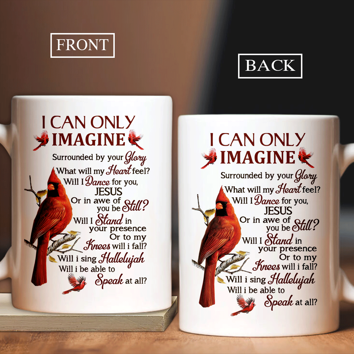 Memorial Coffee Mug - Memorial Gift for Remembering - Heaven White Mug, Cardinal Coffee Mug, On The Tree, I Can Only Imagine Mug